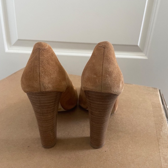 BCBGeneration Camel Suede Chunky Heels - Picture 4 of 4